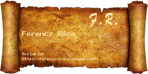 Ferencz Róza névjegykártya